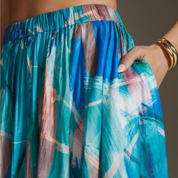 Anthropologie Sleek A-Line Midi Skirt Size M - Picture 2 of 11